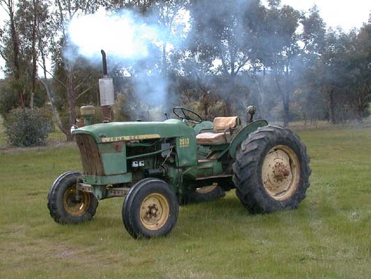 tractor smoking