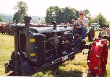 scott satterlund astride restored Farmall F series tractor