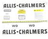Allis Chalmers WD Decal Set, Black Letters