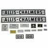 Allis Chalmers D12 Decal Set, D12 1957-60, Black Bar Grille, Mylar