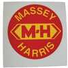 Massey Harris MH203 Massey Harris Decal, 3 inch Round, M-H, Red with Yellow Letters, Vinyl