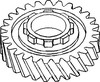 photo of For tractor models D17 serial number 24001 to 71326, D19 up to serial number 15151, 170, 175. Third Gear has 27\8 Teeth. VERIFY TOOTH COUNT.