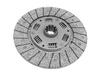 photo of Clutch disc measuring 9 inches with a 1 3\8 inch hub and 10 splines. This is a 6 spring clutch. Fits tractor models 8N, 9N, 2N, NAA (4 speed), NAB, 600, 700, 800, 900 (to serial number 14257), 1800, 2130. Improved from original by added springs. Also replaces 84365150, 91A7550, NAA7550A.