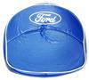 photo of For all Ford Tractors with 19 inch wide Steel Pan Seat. This seat cushion is blue with a FORD script logo.