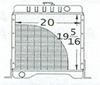 photo of For 1835C with gas or diesel engine. Radiator. Core size: 20.0  wide, 19.312  high. Three rows of tubes, 5 fins per inch.