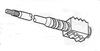 Ford 661 Steering Shaft and Nut Assembly, Manual
