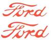 photo of For 8N, 9N, 2N. Each decal is approximately 8-3\4 inches wide by 3-1\4 inches tall. Fender Decals (2) Red Ford Script.