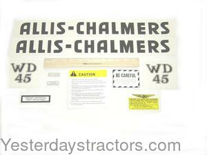 Allis Chalmers WD45 Decal Set - Gas ACWD45B