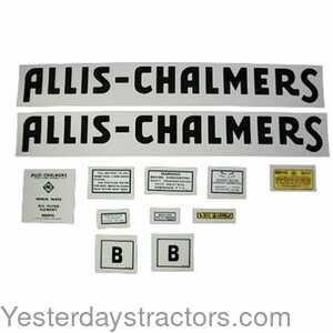 Allis Chalmers B B Decal Set 100135