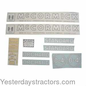 Farmall O4 International McCormick Decal Set 100920