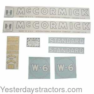 Farmall W6 International McCormick Decal Set 100930