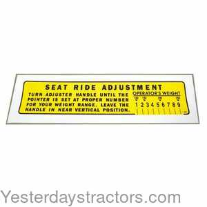 101091 International Seat Adjustment Decal 101091