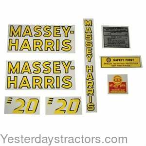 Massey Ferguson MH20 Massey Harris Decal Set 102629
