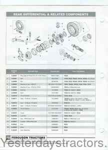 Massey Ferguson TE20 Rear Differential and Related Components 123123