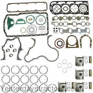 Ford 6600 Engine Rebuild Kit - Less Bearings - .040 inch Oversize Pistons 131037