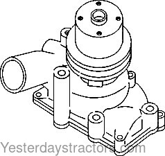 Oliver 1655 Water Pump 159925AS