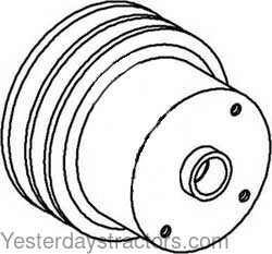 Oliver 1550 Water Pump Pulley 164041A
