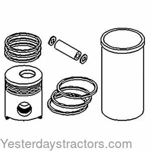 Ford 8630 Piston and Rings - .020 inch 167054