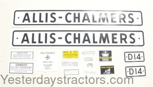 Allis Chalmers D14 Decal Set R1867