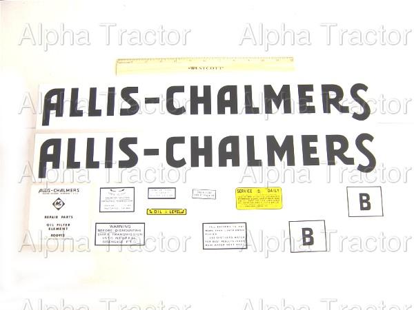 Allis Chalmers B Decal Set R2430