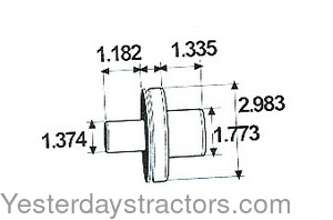Massey Ferguson 3090 Axle Pivot Pin 3426332M1