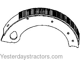 Ford 2000 Brake Shoe with Lining C5NN2218E