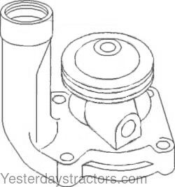 F2244R Water Pump with Pulley F2244R