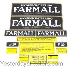 Farmall F20 Decal Set IHCF20NT