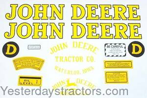 John Deere D Decal Set JDD