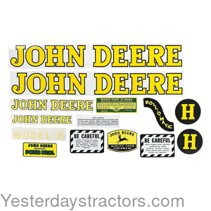 John Deere H Decal Set JDH