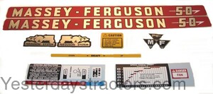 Massey Ferguson 50 Decal Set R3919