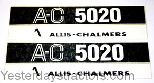 Allis Chalmers 5020 Decal Set R4036