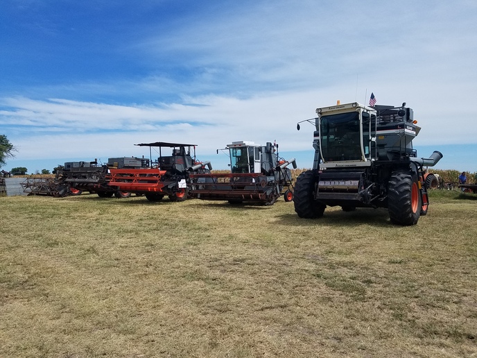 Gleaners on display in Goessel KS this weekend Yesterday's Tractors
