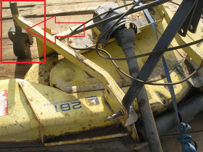 JD 261 Grooming Mower Rear Wheel Assembly Arm Yesterday s Tractors Forums