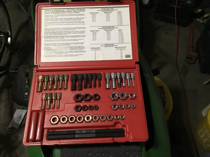 Thread chaser for head bolt holes Yesterday's Tractors