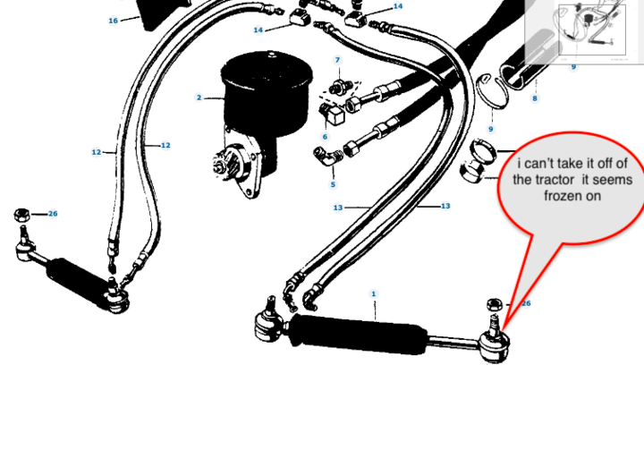 POWER STEERING cylinder Yesterday's Tractors