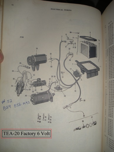 Tea 20 6volt wiring - Yesterday's Tractors