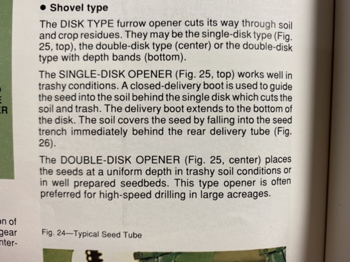 Grain drill single disc vs double disc Yesterday's Tractors Forums