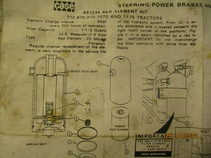 Case 1070 powershift hyd filters Yesterday's Tractors