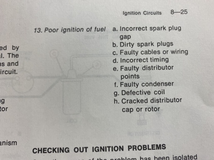How to test coil/distributor cap/points/condenser Yesterday's