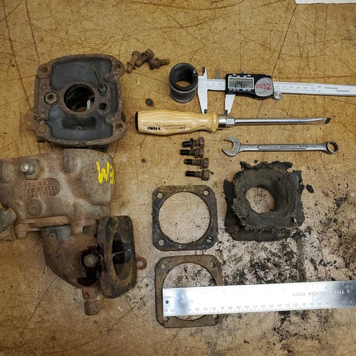 W30 carburetor with flanged air inlet hose on Zenith K5 Yesterday's