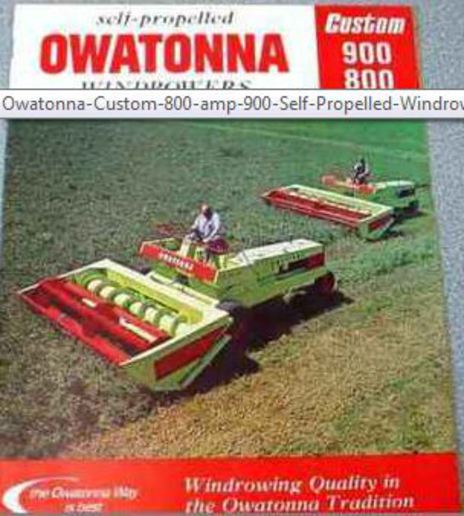 ORIGINAL OWATONNA OMC 265 AUGER WINDROWER TRACTOR PARTS CATALOG MANUAL VERY NICE