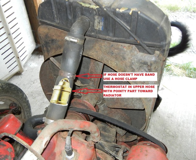 Which Way Does A Thermostat Go In A Ford 302