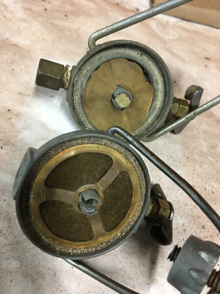 poor condition sediment bowls without bowl, damaged screens
