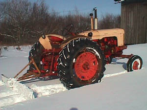 case tractor in snow