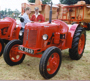 red cropmaster diesel with UK license plate