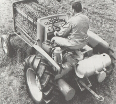 fuel cell tractor with hood off