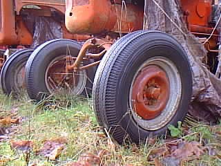 Car Tires & Wheels on Tractor