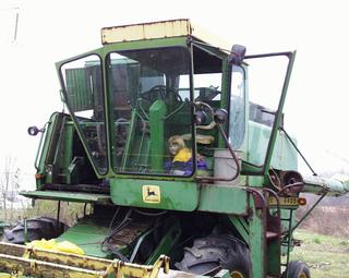 corey cleaning out cab