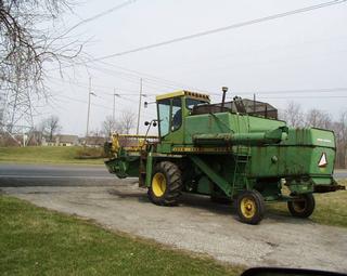 driving combine home